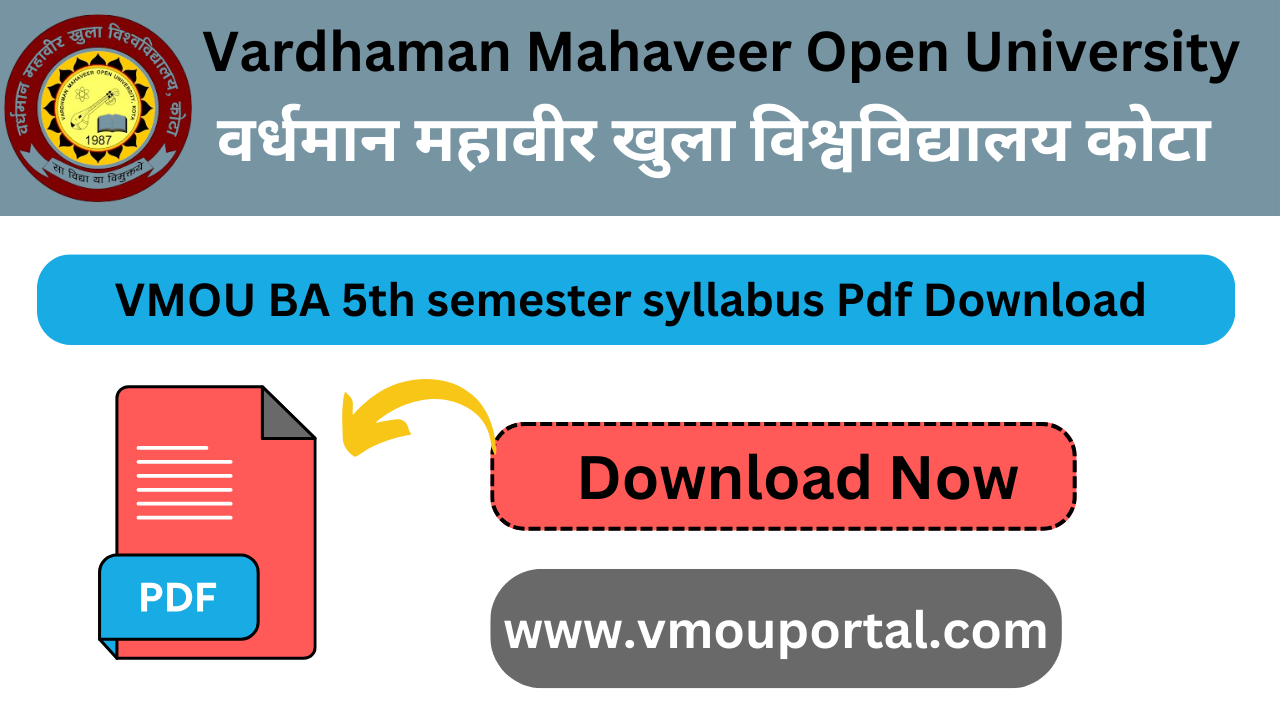 VMOU Syllabus BA 5th Semester