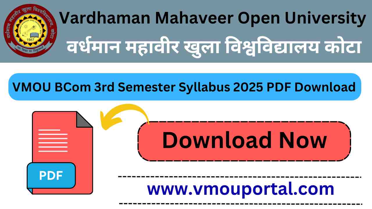 VMOU BCOM 3rd Semester Syllabus